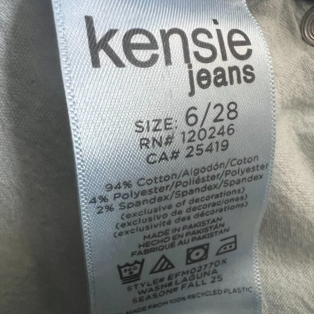 Kensie Jeans The Ella High Rise Straight Womens Sz 6/28 Blue Denim Casual City - Picture 5 of 7